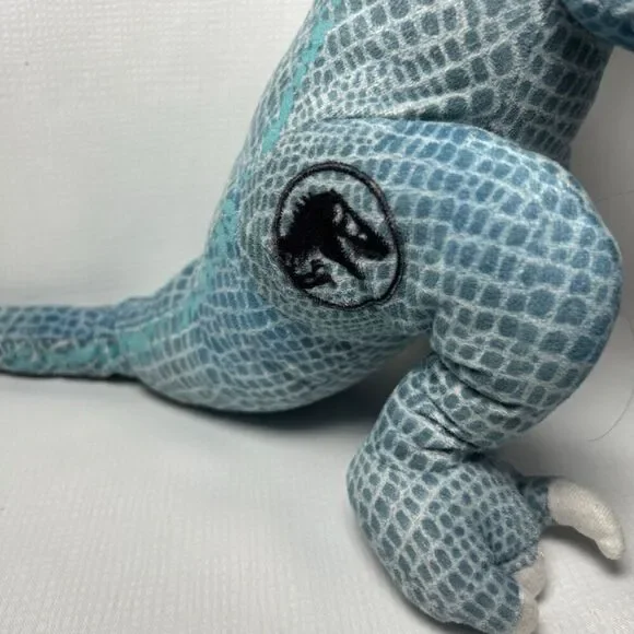 Jurassic Park World Blue Velociraptor Dinosaur Plush Stuffed Animal 14” Raptor - Picture 3 of 10